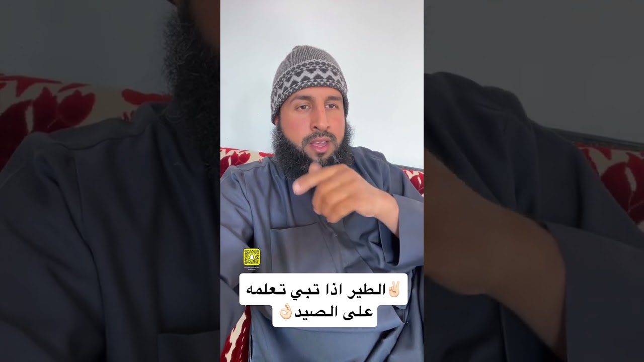 الطير اذا تبي تعلمه على الصيد👌🏻