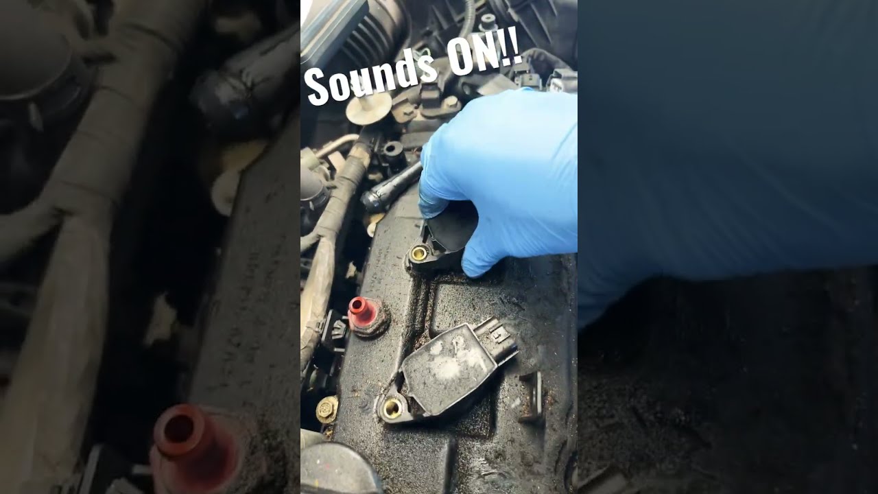 Capture the sign of good & bad coil packs sounds when removing it #nissanaltima #oilleak #valvecover