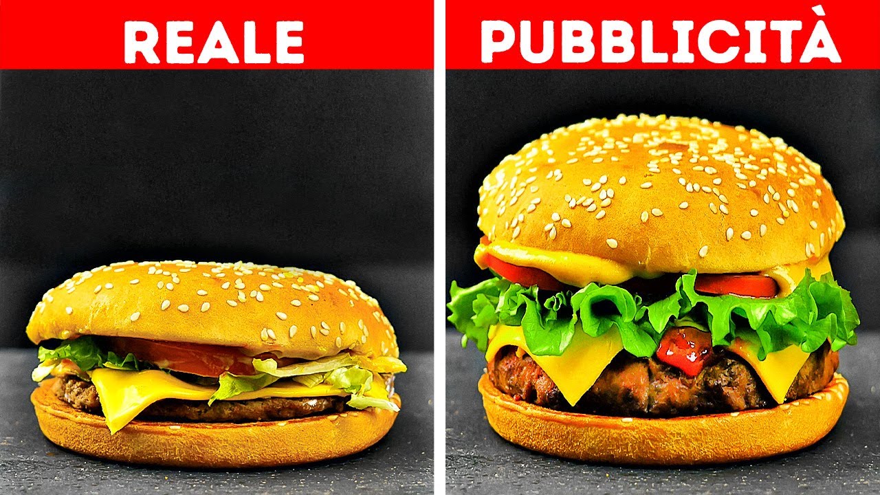 CIBO: PUBBLICITÀ VS VITA REALE || Trucchi di Marketing per Far Sembrare Deliziosi i Cibi