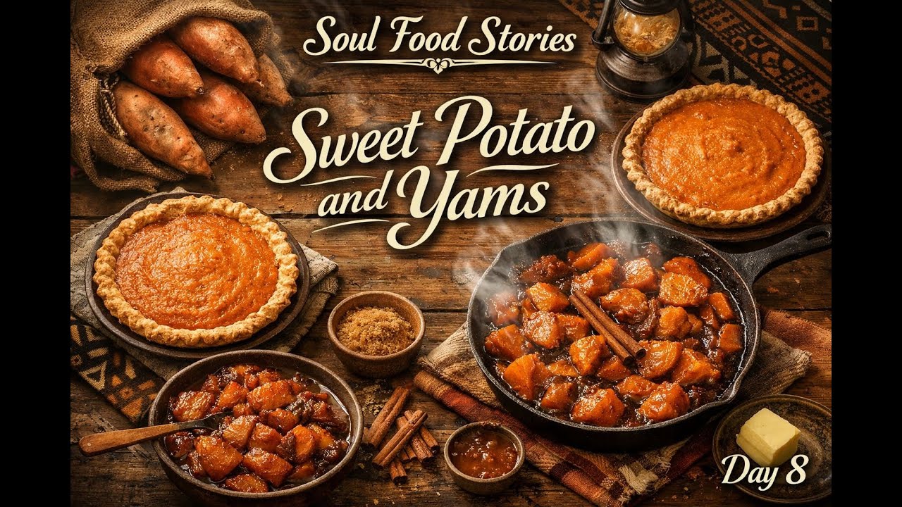 Soul Food Stories | Day 8 SWEET POTATO (PIE) AND (CANDIED) YAMS