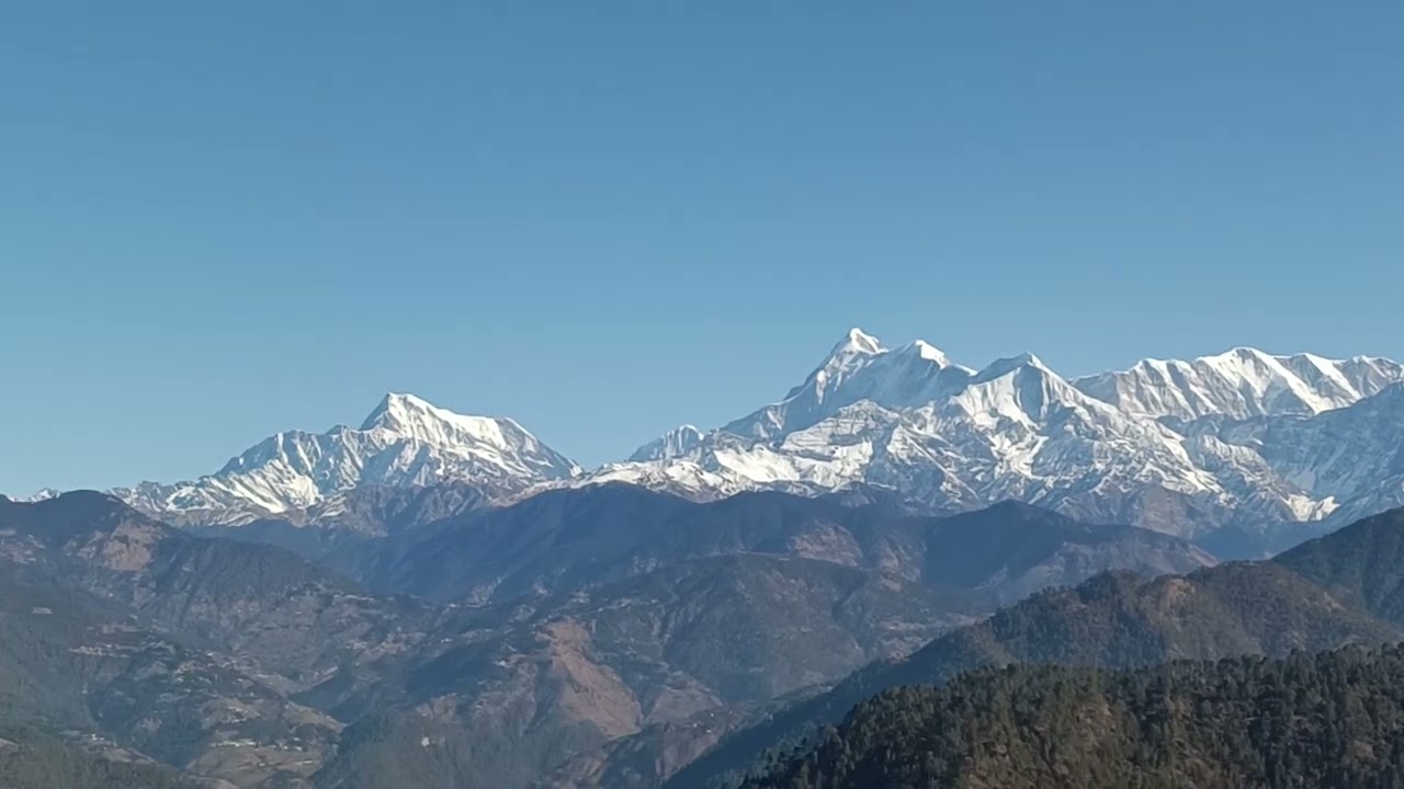 After very heavy snowfall view of Himalayas 