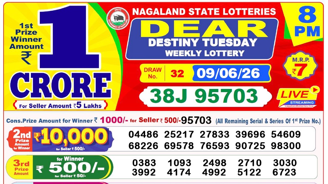 Lottery Live today 8pm 09.06.2026