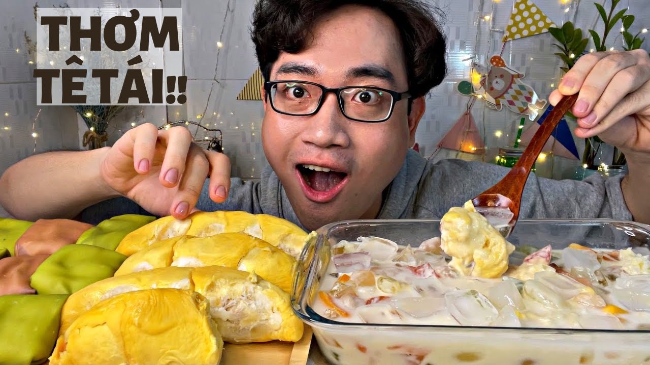 Ngon Tê Tái Tô Chè Thái Sầu Riêng Ngon Xuất Sắc + Bánh Crepe Sầu Riêng + Sầu Riêng Tươi Thơm Nứt Mũi