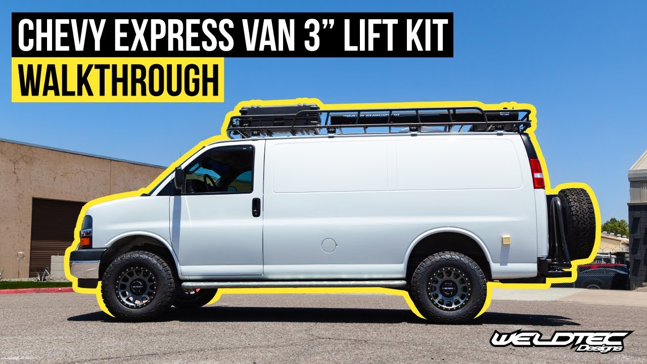3-дюймовый лифт-комплект для фургона Chevy Express | Бюджетная сборка с новым задним двойным пово...