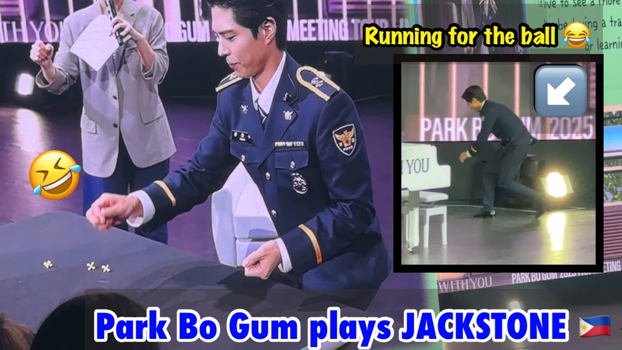 Park Bo Gum plays Jackstone! (Filipino traditional game) Fanmeeting in Manila, Philippines