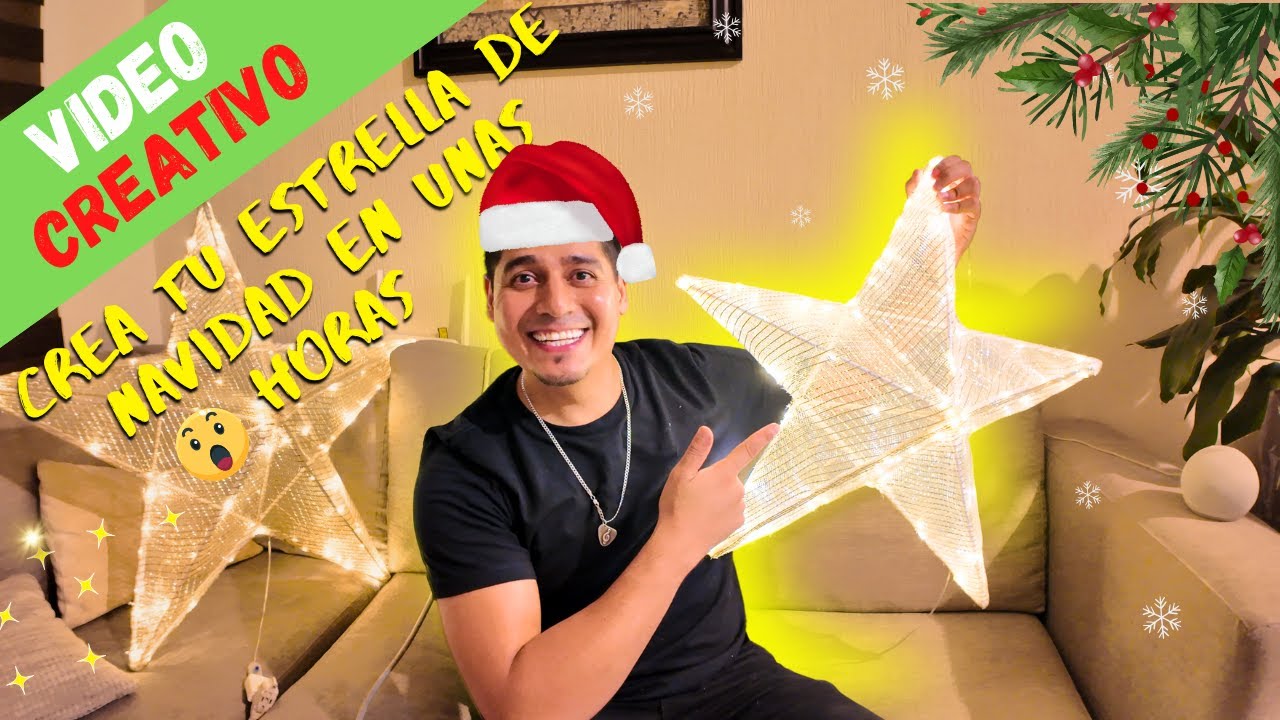 DIY ESTRELLA DE NAVIDAD LUMINOSA 3D ❗🌟❄☃