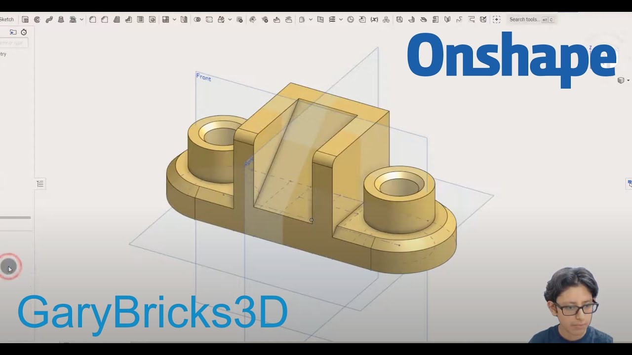 Onshape - Convertir pieza desde un dibujo técnico a pieza 3D - práctica 01