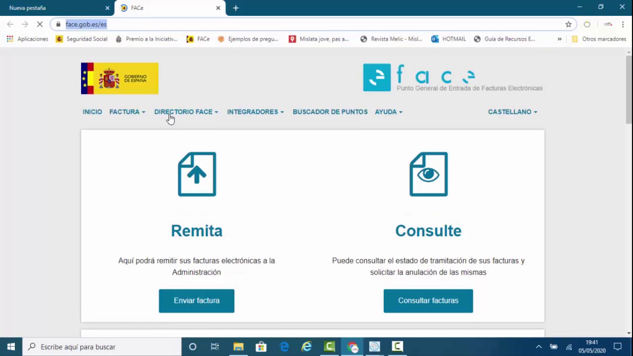 Tutorial 2 Cómo hacer una factura electrónica con FACE