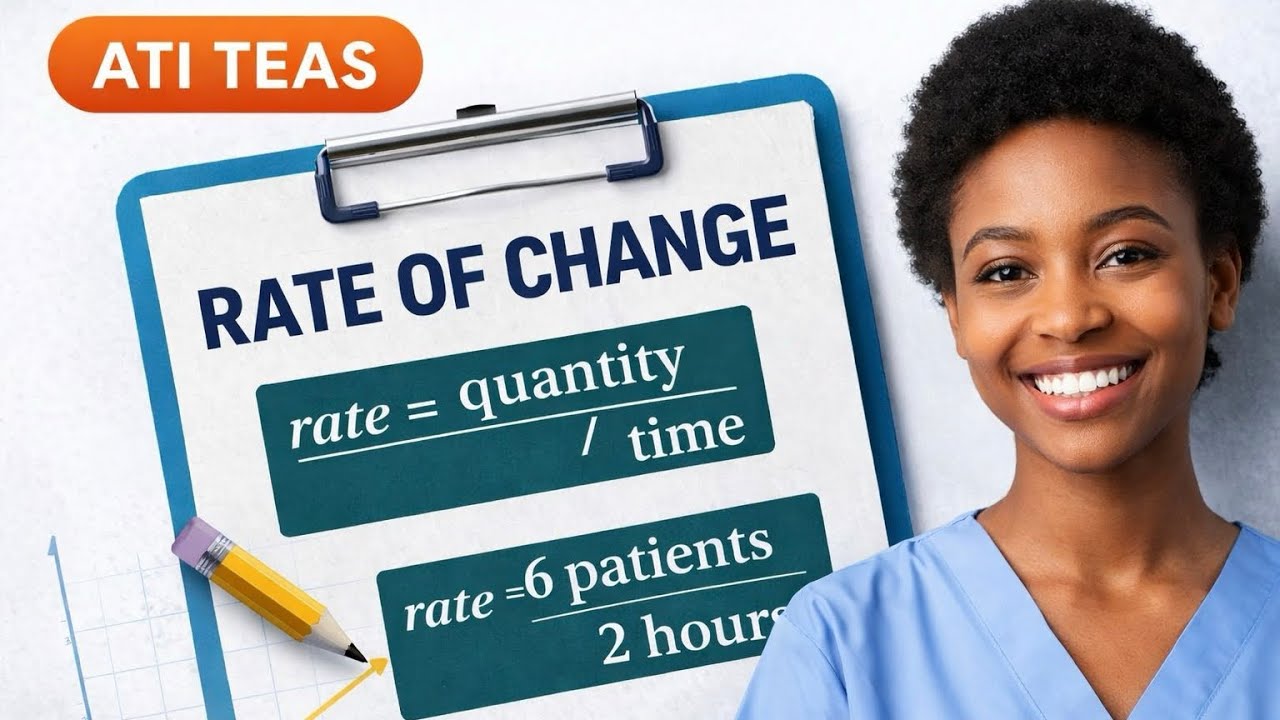 ATI TEAS Rate of Change (Step-by-Step) | Start Here Math
