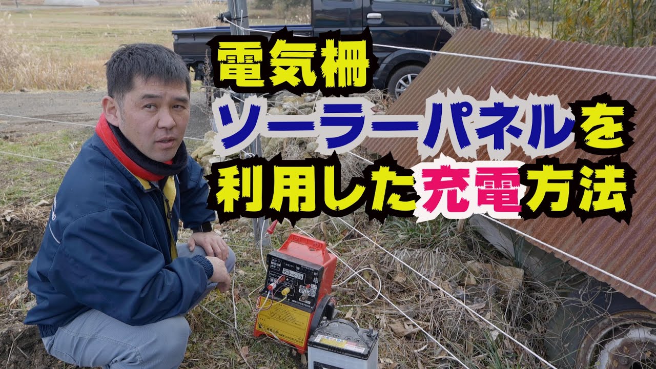 電気柵のDIYでソーラーパネルで充電手間いらず19/12/24#848