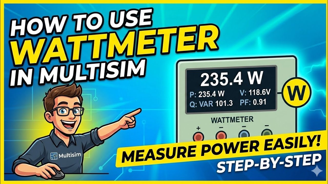 Lec : 6 How To Use Wattmeter in Multisim full Explaination