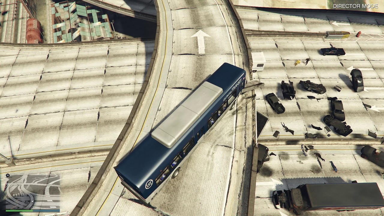 INSANE GTA 5 GLITCH – NPCS DRIVE OFF OVERPASS & EXPLODE! 🤯CAR GO BOOM CRASH TEST CAR GUN MODE