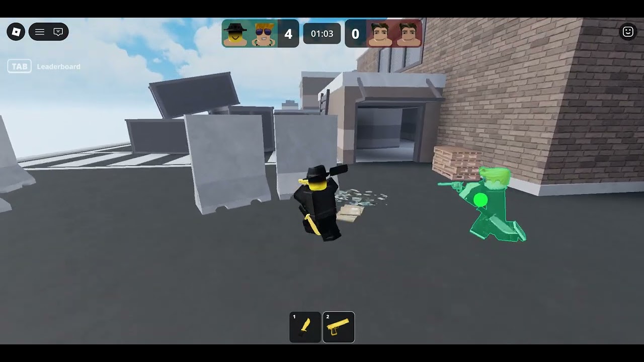 Playing murders vs sheriffs with my friend.