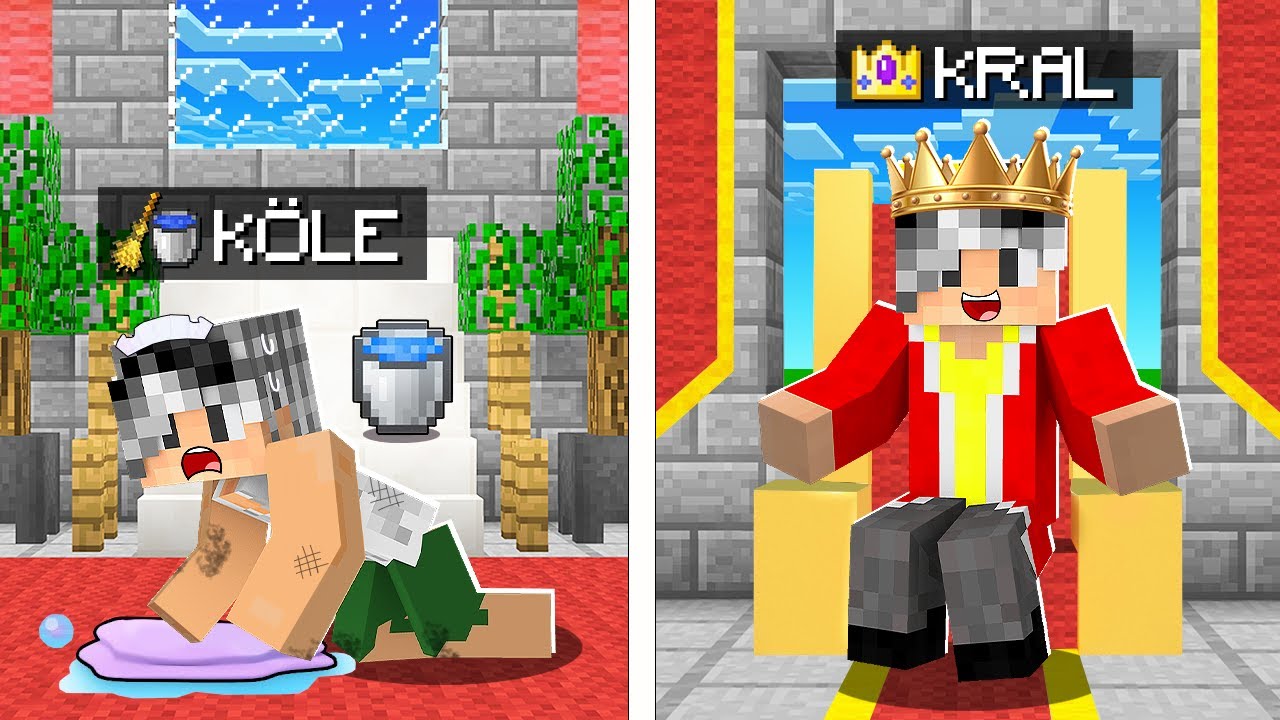GÜROL'un KÖLELİKTEN KRALLIĞA Hikayesi - Minecraft
