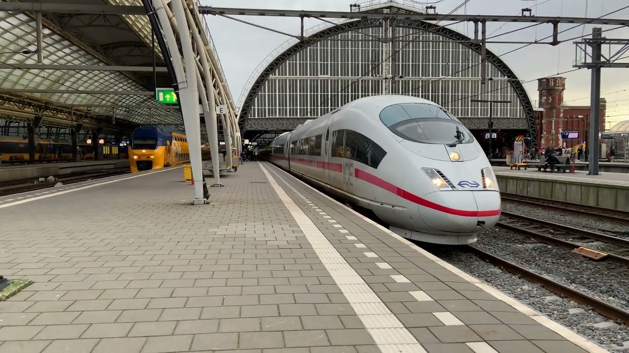 ICE op de tyfoon te Amsterdam Centraal!