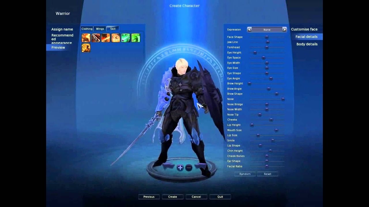Aion Character Creation
