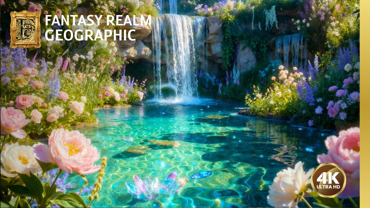 🌸✨ Spring of the Peonies | Enchanted Forests, Waterfalls & 432Hz Joyful Energy | 4K