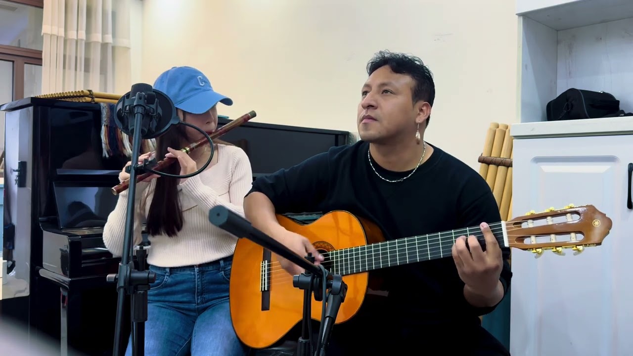 M&uacute;sica Oriental - Flauta China y Guitarra Ac&uacute;stica en vivo - Jean Atauje Y Aileen 🪈🎸🌈