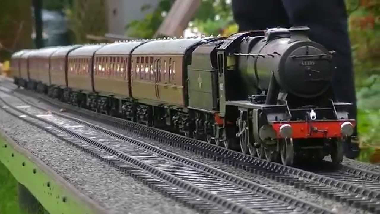 Gauge 1 Live Steam engines running on a New Track in Norfolk England