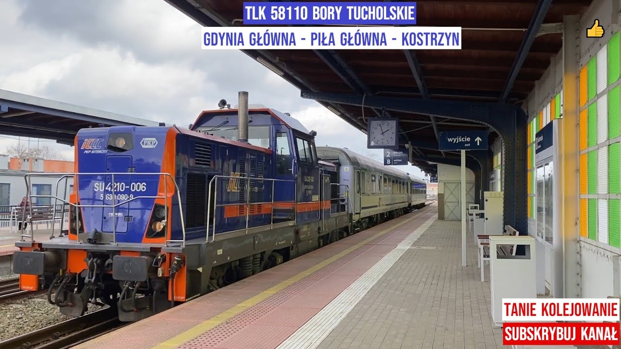 TLK 58110 BORY TUCHOLSKIE Gdynia Główna - Kostrzyn Newag SU4210 relaksujący film Tanie Kolejowanie