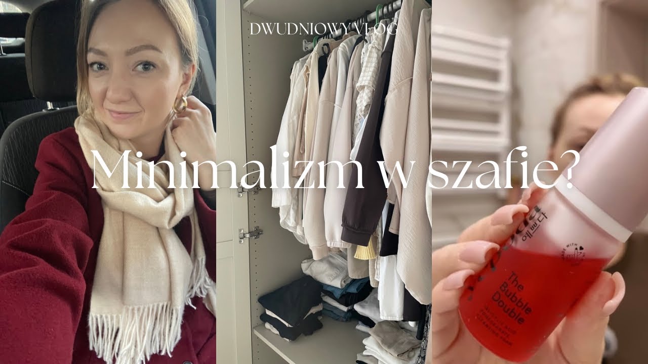 MINIMALISTYCZNA SZAFA - MAM JĄ? WIECZORNA RUTYNA, WYSTAWIAM SPORO RZECZY NA VINTED | dwudniowy vlog