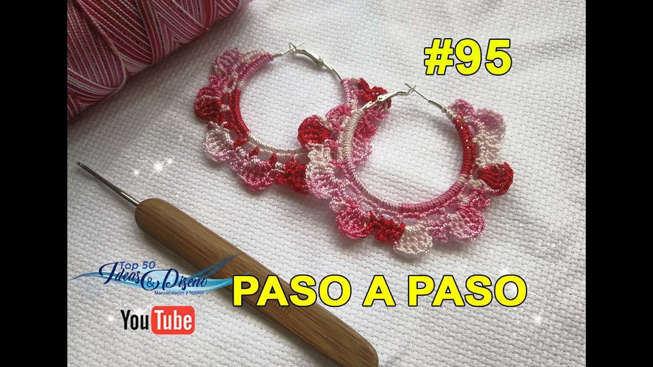 DIY ► Facil Aretes en crochet #95 argollas 😍😍