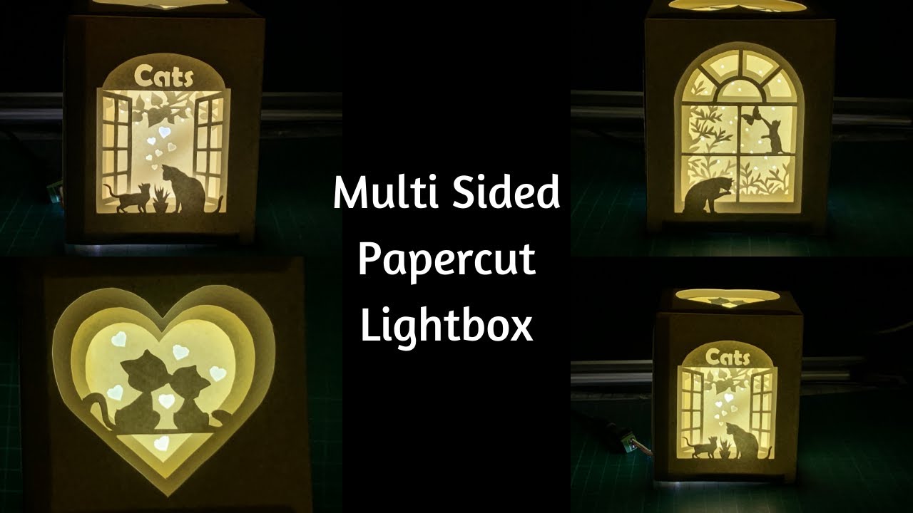 MULTI-SIDED PAPRECUT LIGHTBOX | PAPER CUT LIGHT BOX | SHADOW BOX TUTORIAL | PAPER ART TUTORIAL