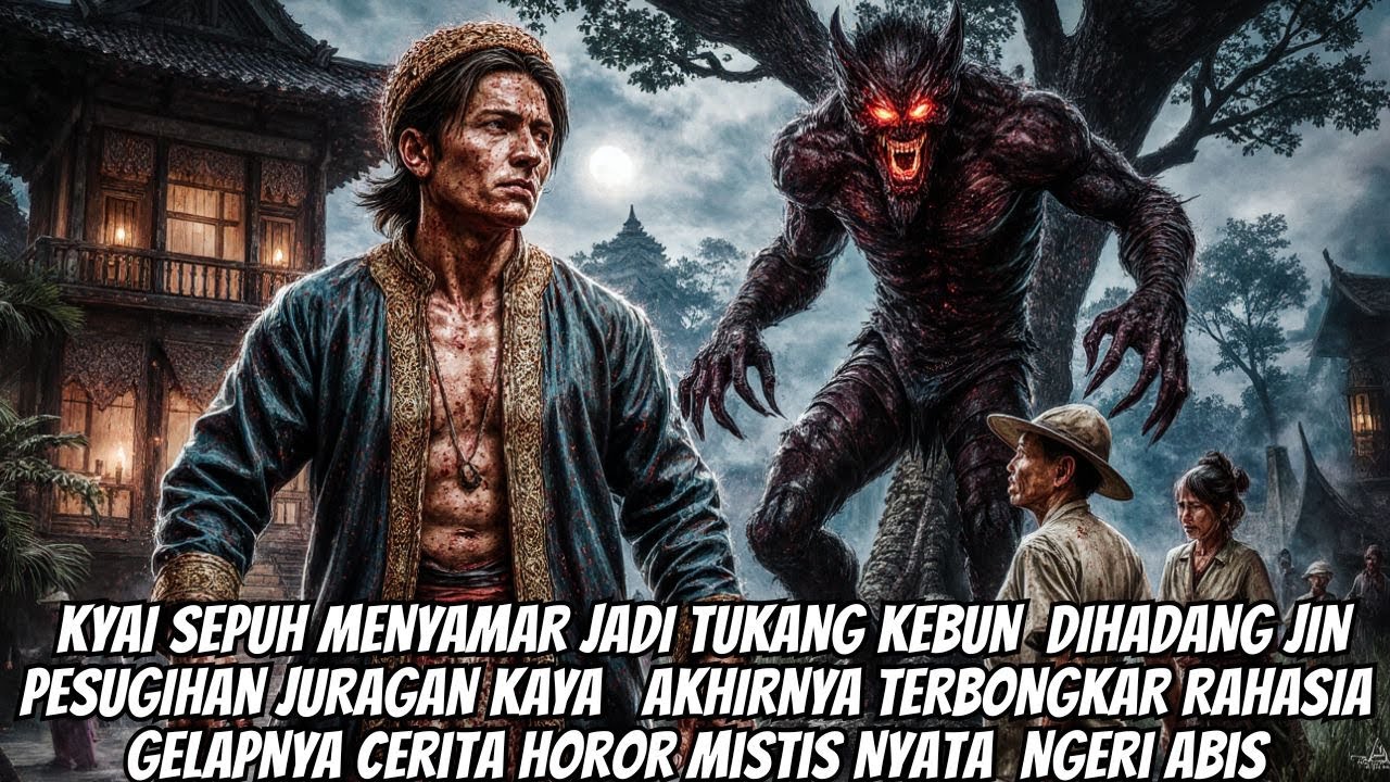 KYAI SEPUH MENYAMAR JADI TUKANG KEBUN  DIHADANG JIN PESUGIHAN JURAGAN KAYA   AKHIRNYA TERBONGKA