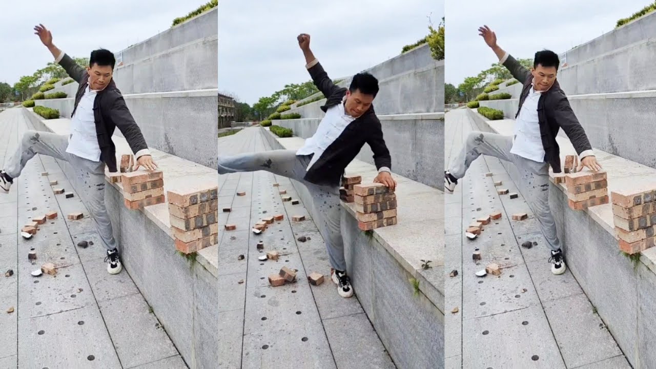SUPER PUNCH IRON HAND BREAKING BRICKS | kungfu/karate | ONE INCH PUNCH TRAINING