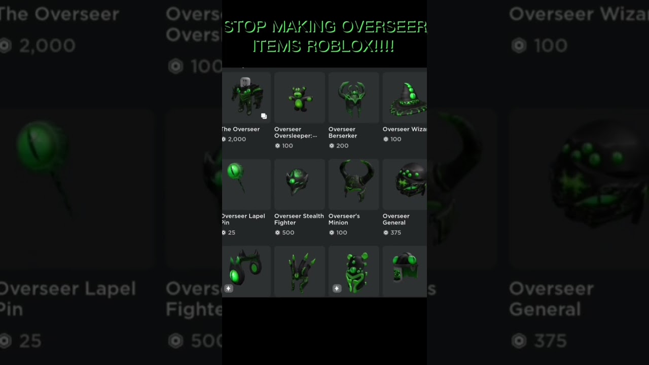 #overseer #roblox #robloxshorts #roblox #items