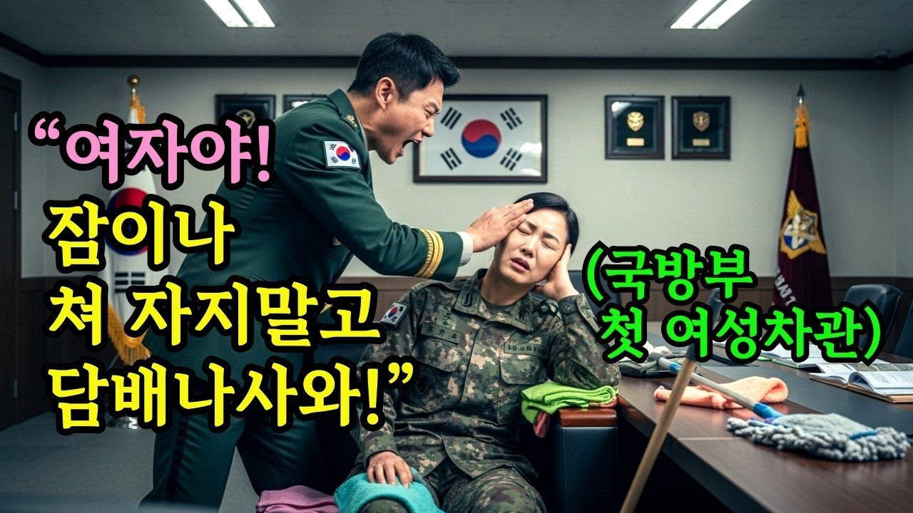 청소하다 휴게실에서 낮잠자던 여군에게 막말하며 담배심부름시킨중령, 그녀는 국방부 첫여성차관이었습니다