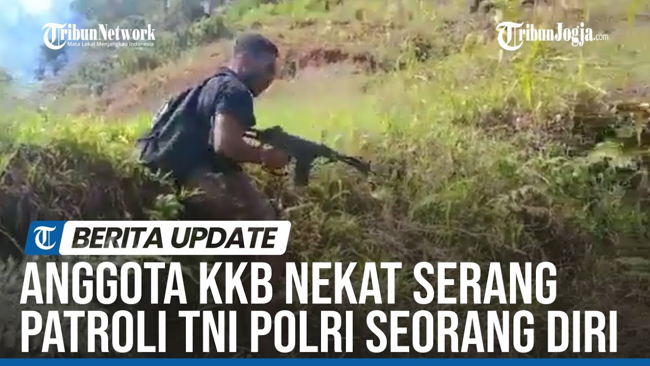 ANGGOTA KKB NEKAT SERANG PATROLI TNI POLRI SEORANG DIRI MENGENDAP DI TENGAH RERUMPUTAN