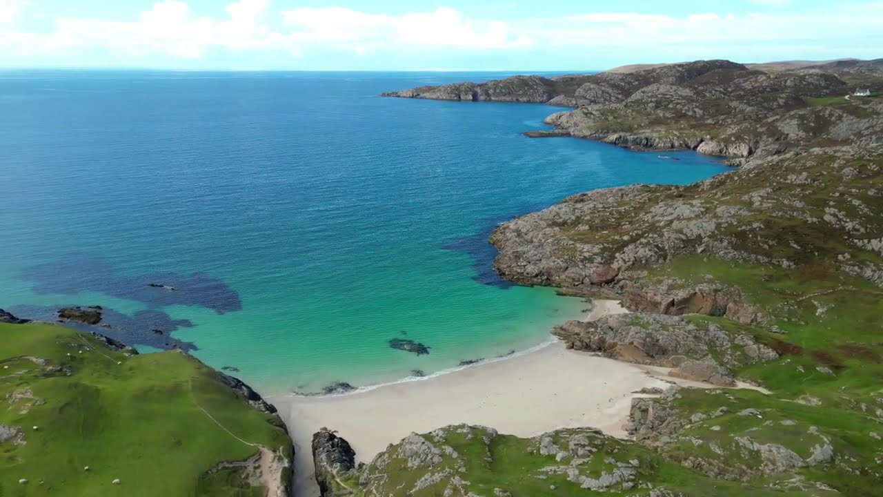 Best Scotland Travel - Drone views of Lochinver Scotland and Achmevich Beach
