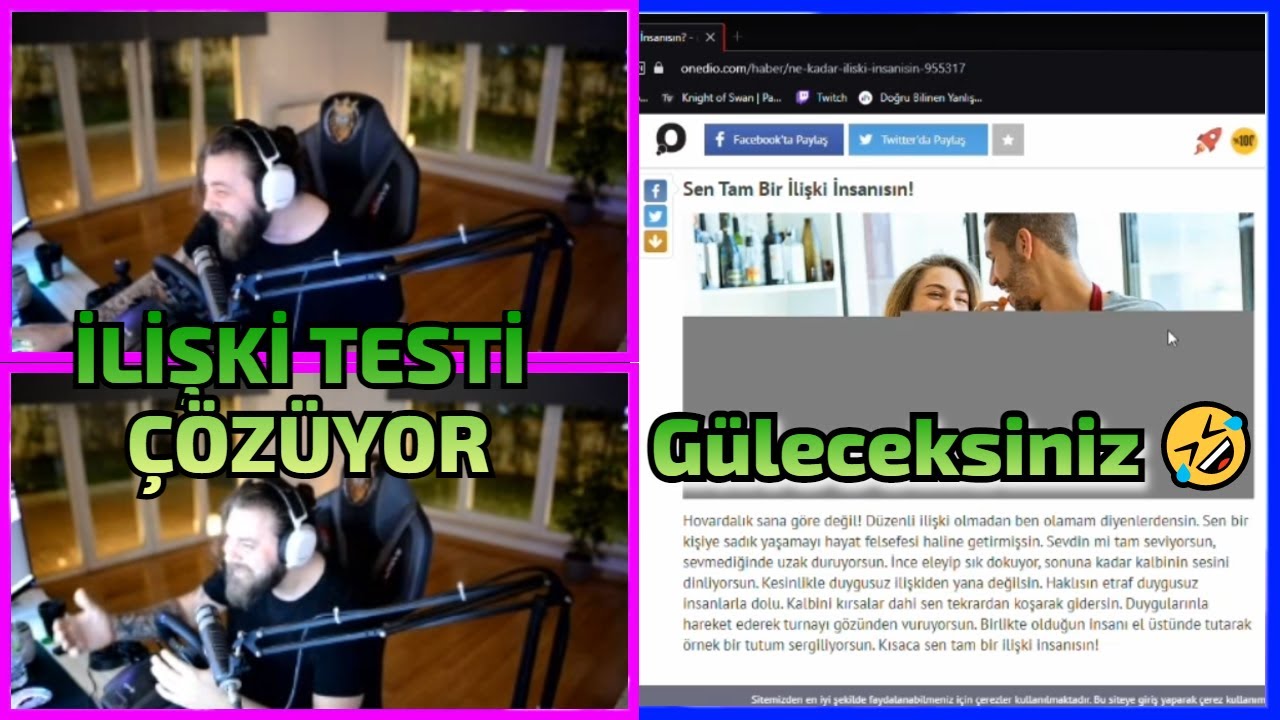 Elraenn Onedio İlişki Testleri Çözüyor w/Limon Tayfa