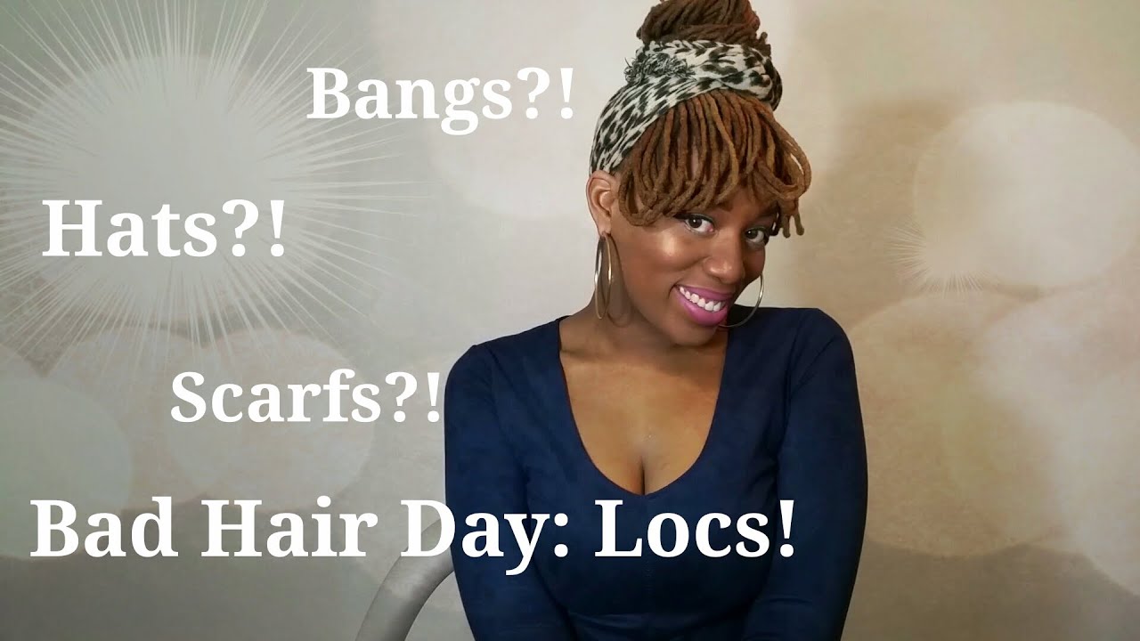 Bad Hair Day? Faux bangs on Locs? No re-twists ideas for LOCS!
