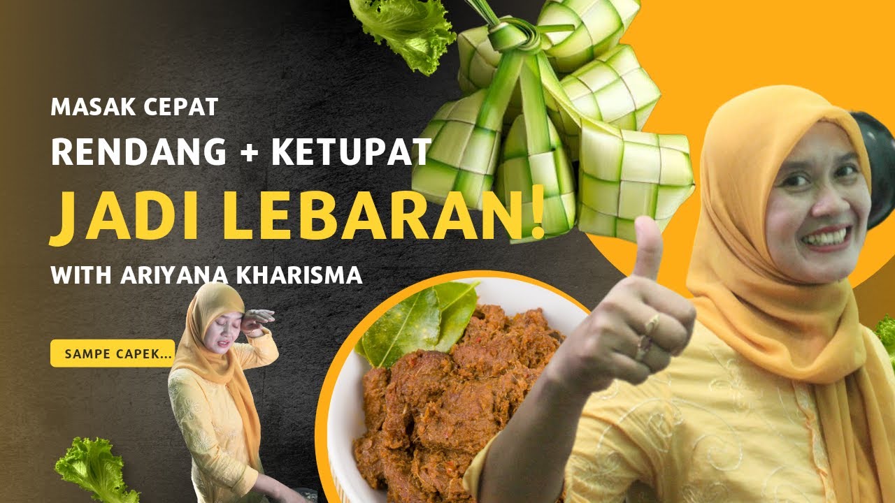 RESEP RENDANG DAGING BUMBU RACIK PASAR || MASAK KETUPAT PRESTO