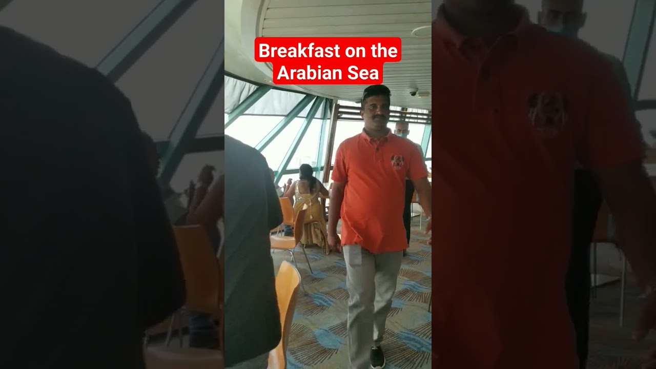 Breakfast 🥞 on the Arabian Sea on board Cordelia Cruise #sea #cruising #cruiseship