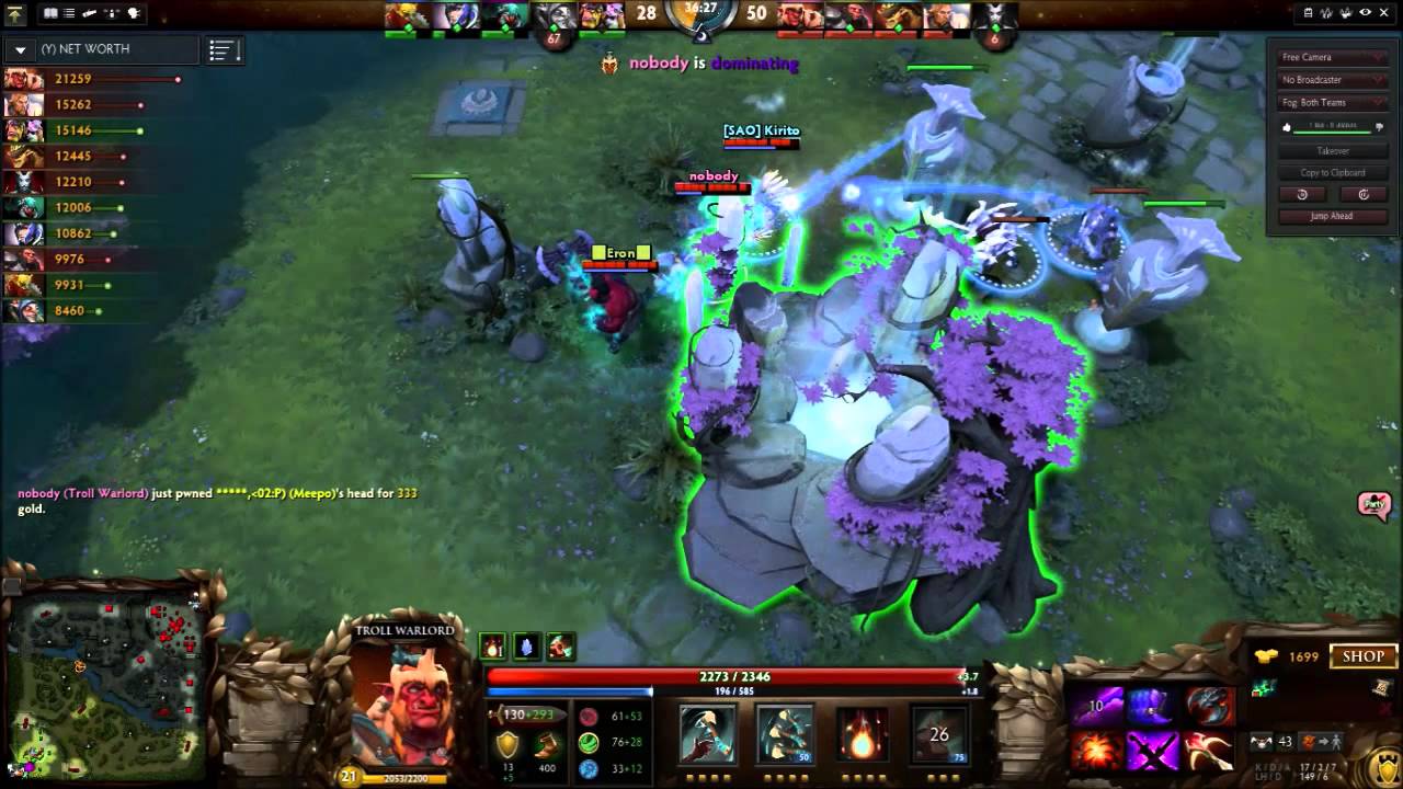 [Dota 2] A Troll Warlord rampage by me (nobody/fraash)