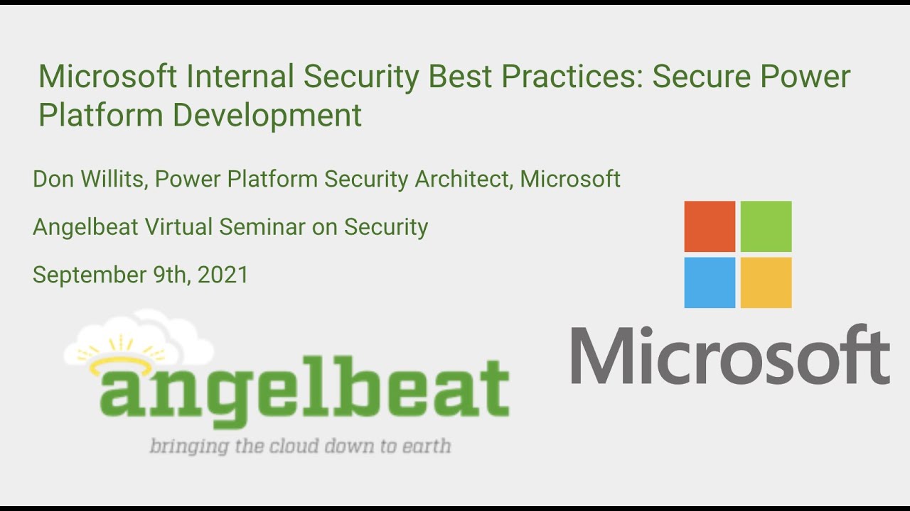 Microsoft Internal Security Best Practices: Secure Power Platform Development