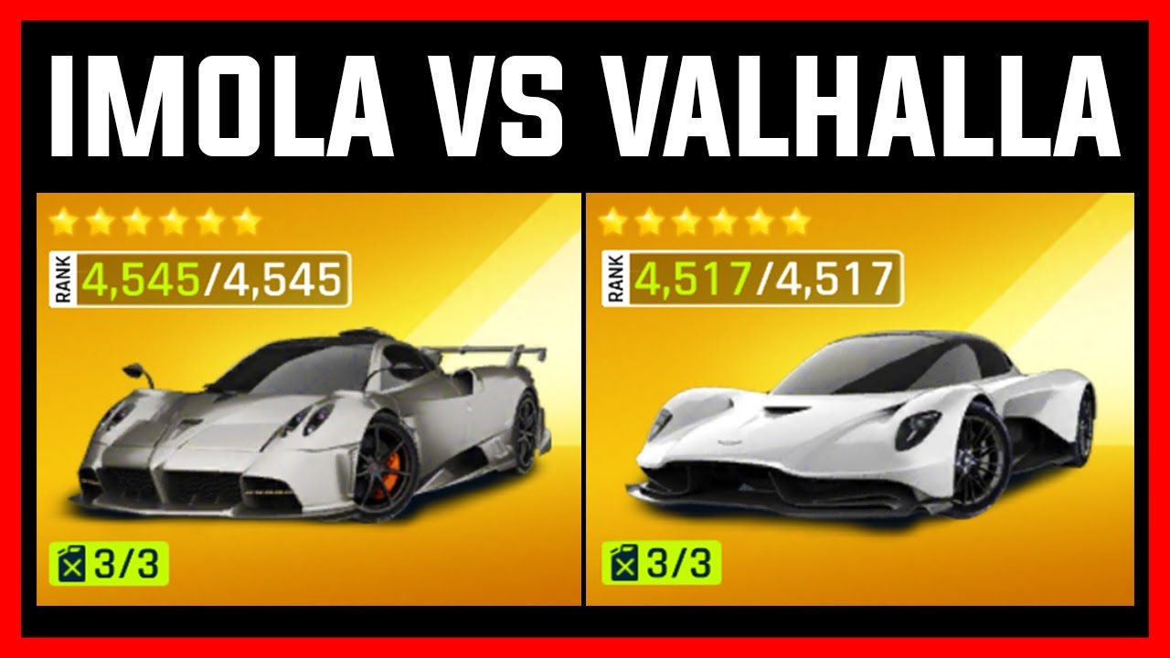 Asphalt 9 MAX Pagani Imola VS MAX Aston Martin Valhalla