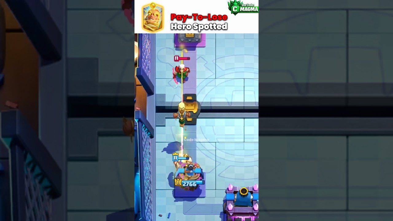 Pay to Lose Hero 🤡💀 #clashroyale
