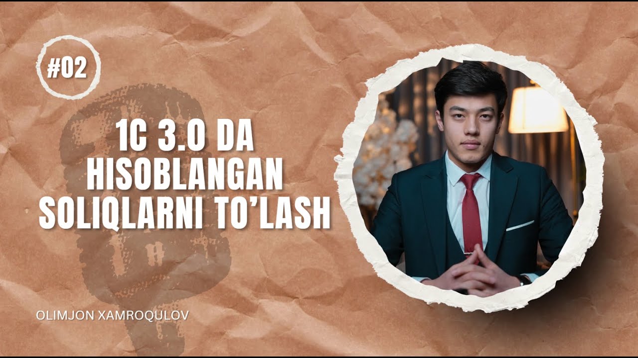 11-dars. 1C 3.0 redaksiyasida hisoblangan soliqlarni bank orqali to'lash