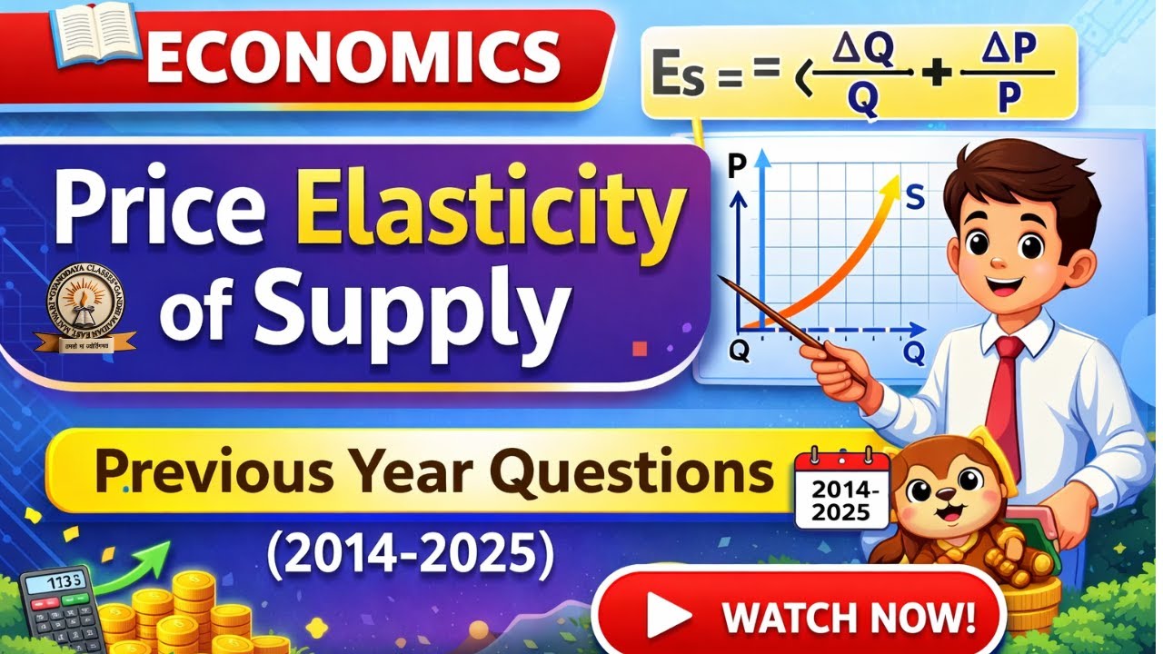 Price Elasticity of Supply | Concept, Formula & Numericals | Economics Class 12 | PYQ