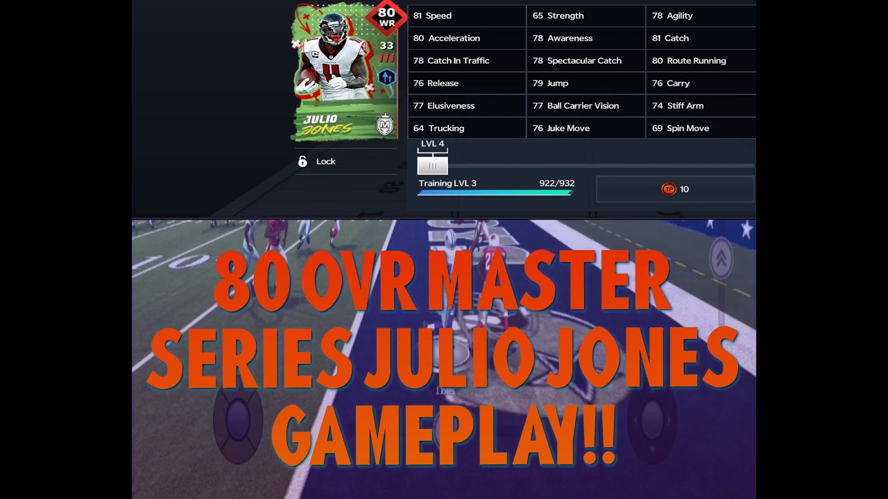 80 OVR MASTER SERIES JULIO JONES GAMEPLAY! HE&rsquo;S TOO GOOD! MADDEN MOBILE 21 GAMEPLAY!!