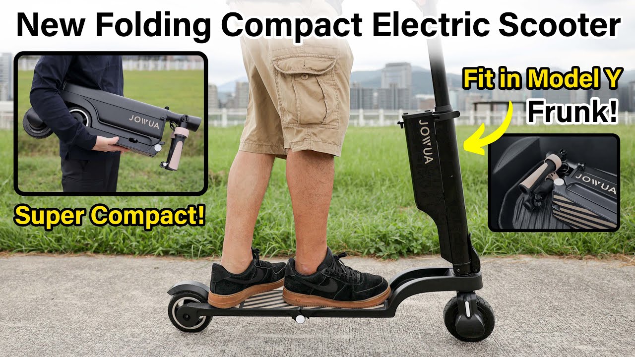 New Compact Electric Scooter that fit in Tesla Model Y Frunk!