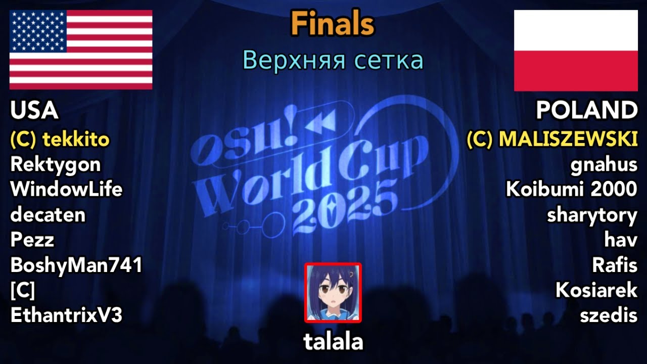 Талала смотрит игру Польша VS США на OWC 2025. Финал, Верхняя Сетка