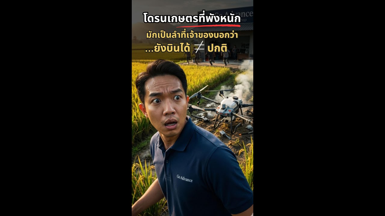 โดรนเกษตรที่พังหนัก มักเป็นลำที่เจ้าของบอกว่า...ยังบินได้≠ปกติ