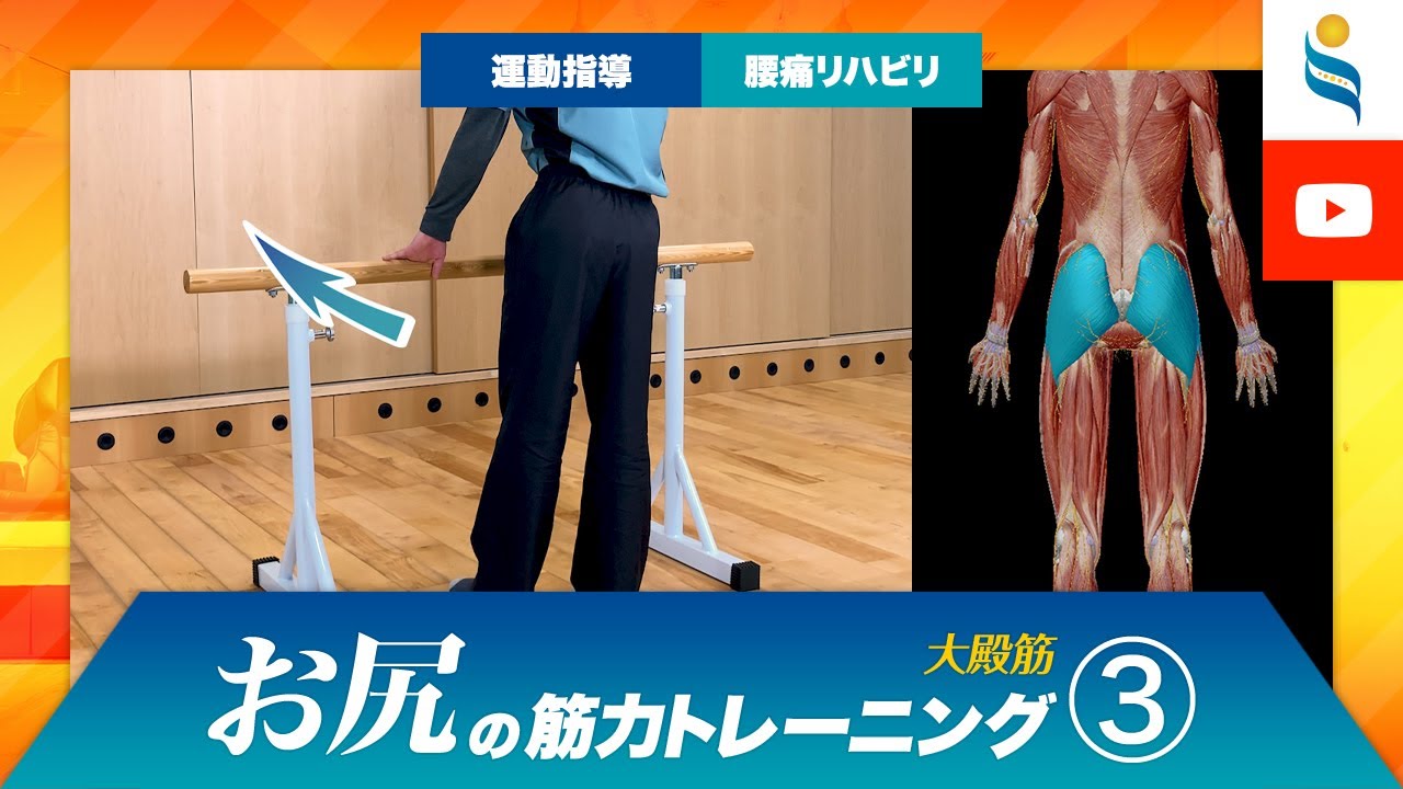 【腰痛リハビリ・運動指導】お尻の筋力トレーニングその3【大殿筋（だいでんきん）】