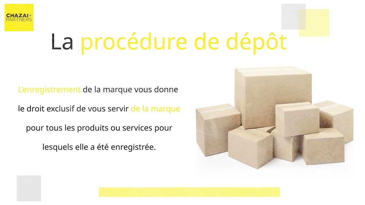La marque de produits et de services.