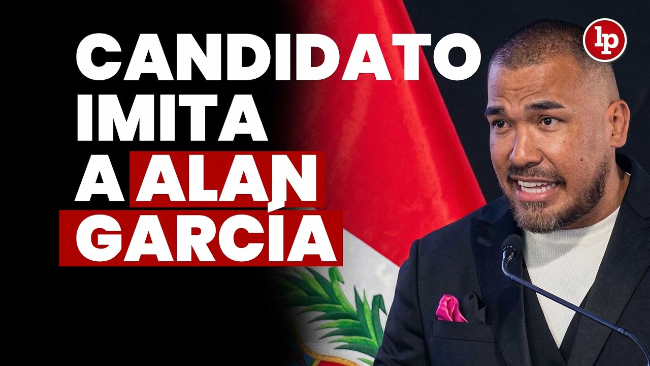 Candidato presidencial imita oratoria de Alan García